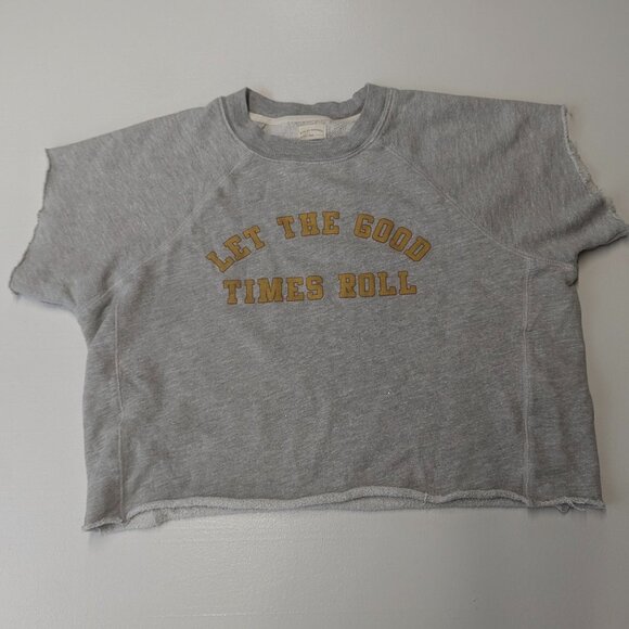 Billabong Size Small Cutoff Gray Sweatshirt - Picture 1 of 11